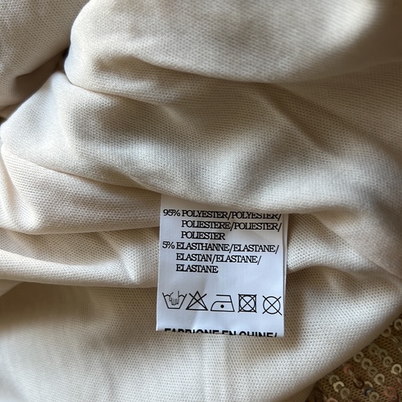 NWT One Shoulder Sequins Nude Dress - Picture 10 of 10